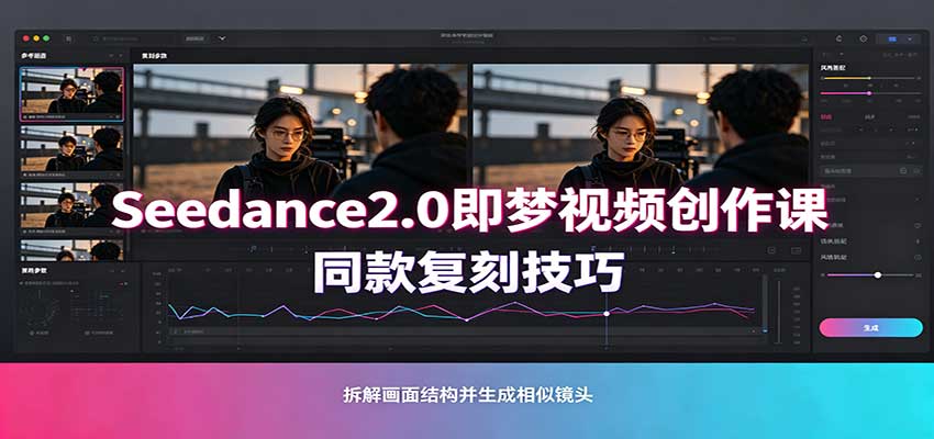 Seedance2.0即梦视频创作课：剧本式视频制作，同款复刻技巧，多行业案例落地教学-萌芽网创副业资源站