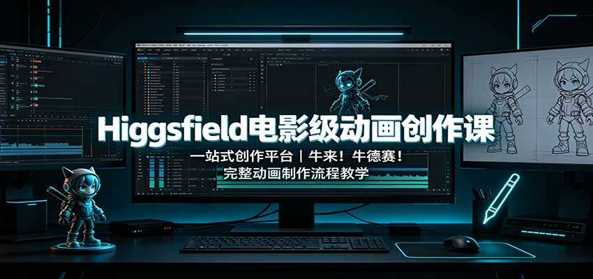 Higgsfield电影级动画创作课:一站式创作平台,牛来!牛德赛!完整动画制作流程教学-萌芽网创副业资源站