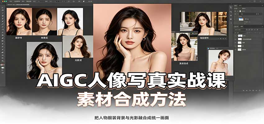 AIGC人像写真实战课:软件平台部署筹备,素材合成方法,多题材写真案例-萌芽网创副业资源站