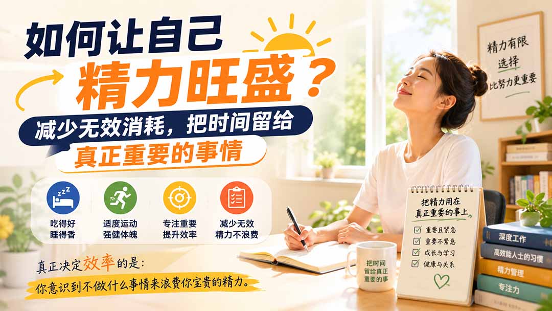 付费文章:如何让自己精力旺盛?减少无效消耗,把时间留给真正重要的事情-萌芽网创副业资源站