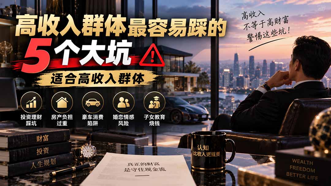 付费文章:高收入群体最容易踩的5个大坑,适合高收入群体-萌芽网创副业资源站