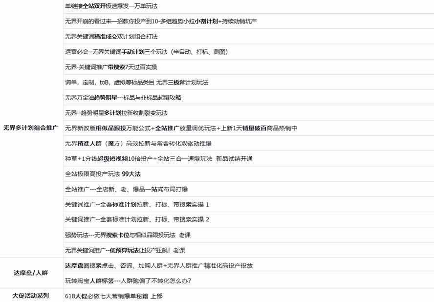 图片[2]-2026淘天开单秘籍PRO实战陪跑课程：全套落地运营玩法，一站式解决淘宝流量低、不出单难题(更新260906-御文网