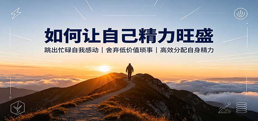 如何让自己精力旺盛:跳出忙碌自我感动,舍弃低价值琐事,高效分配自身精力-萌芽网创副业资源站