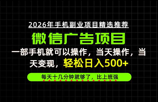 当天做当天见收益，一部手机就能操作，普通人绝对不能错过的副业项目！-萌芽网创副业资源站