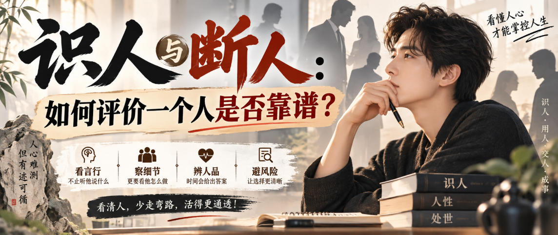 付费文章：识人与断人：如何评价一个人是否靠谱？-萌芽网创副业资源站