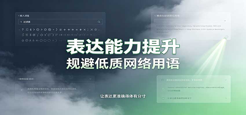 表达能力提升:语言塑造思想逻辑,规避低质网络用语,强化心智感知-萌芽网创副业资源站