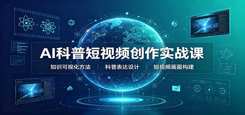 AI科普短视频创作实战课：配套要点文档，文案与视频提示词模板教学-萌芽网创副业资源站