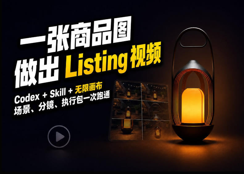 Codex+无限画布，把一张商品图变成可执行的Amazon Listing视频-萌芽网创副业资源站