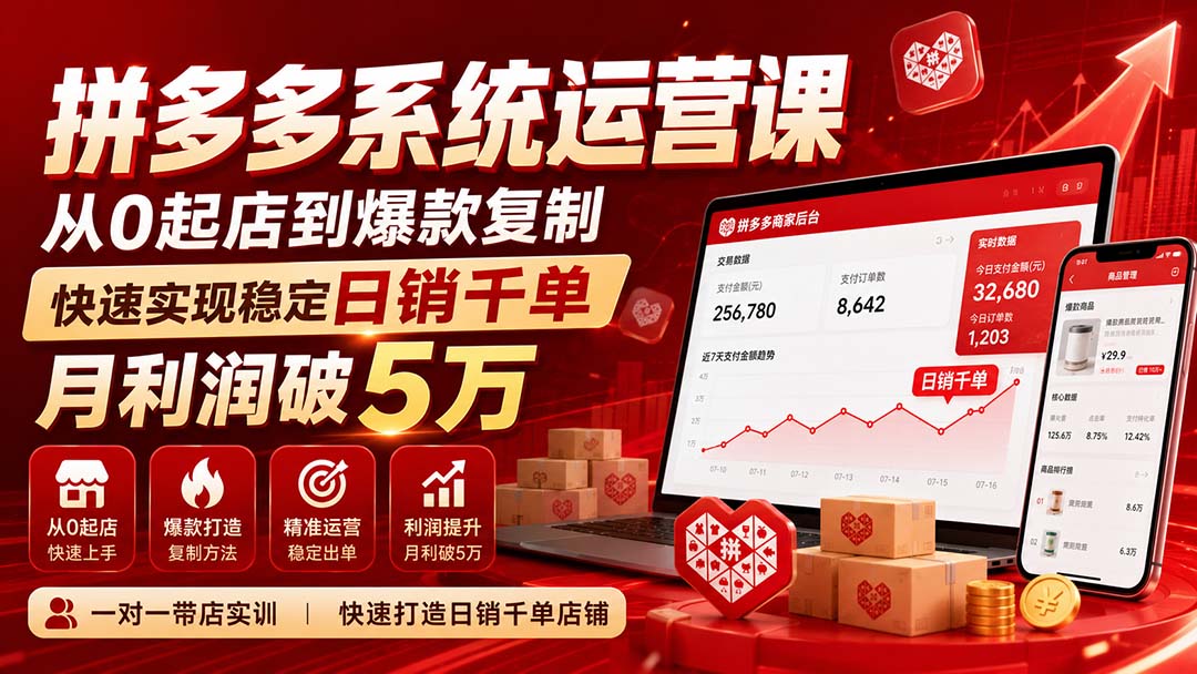 拼多多系统运营课-无水印(更新9月-萌芽网创副业资源站